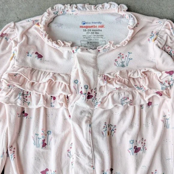 Magnetic Me Little Red Riding Hood Modal Ruffle Pajamas size 18-24M - Picture 2 of 8